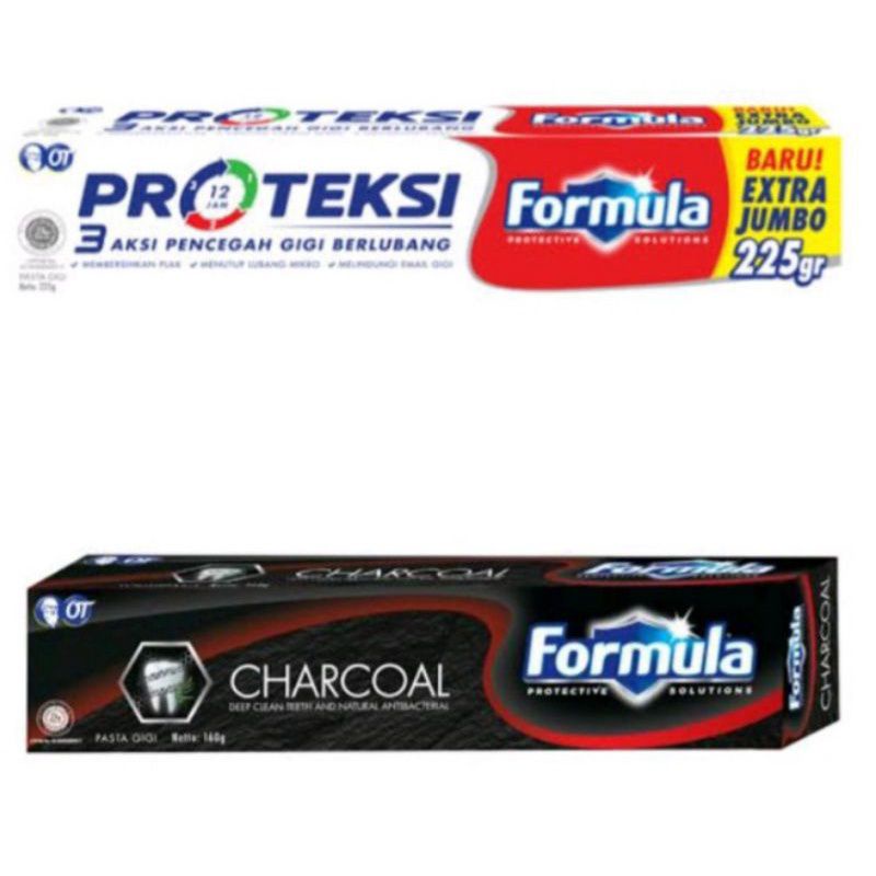 PASTA GIGI FORMULA CHARCOAL 160GR & FORMULA PROTEKSI 225 GR  WHITENING | PASTA GIGI / ODOL FORMULA A