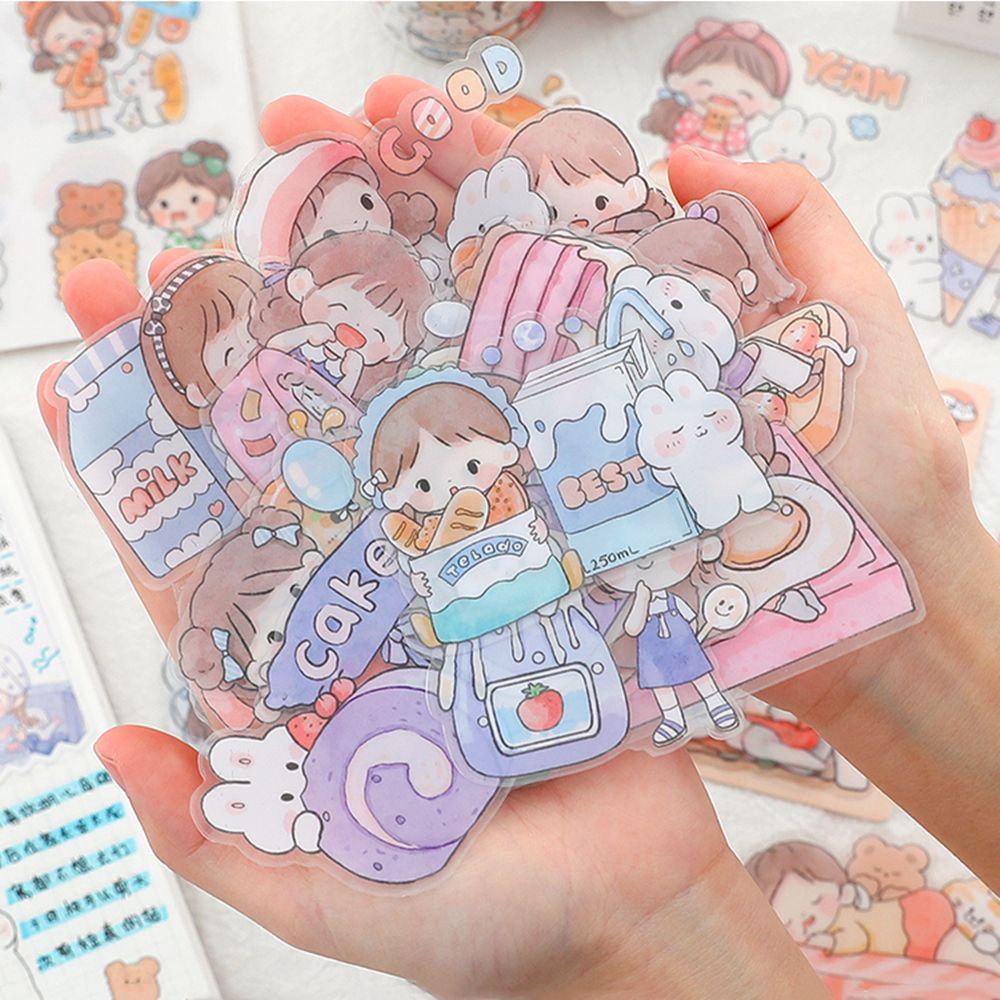 Suyo 27pcs Stiker Motif Kartun Kelinci Lucu Untuk Dekorasi Diary / Jurnal