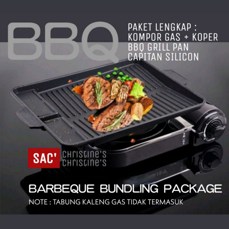 Jual In Paket Bundling Alat Panggang Bbq Barbeque Grill Pan