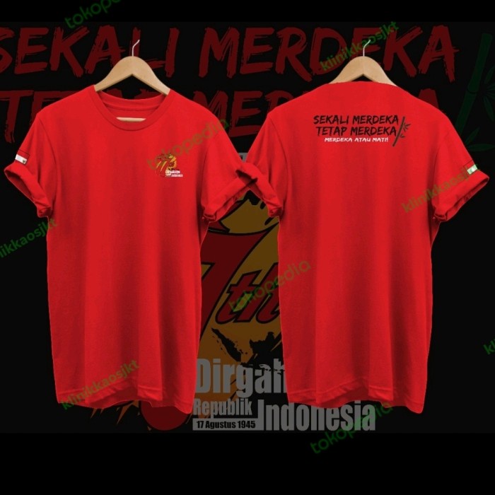 BAJU - KAOS DIRGAHAYU RI 77 - TSHIRT HUT KEMERDEKAAN INDONESIA TYPE 10