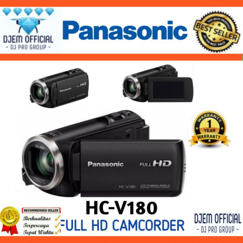 Panasonic HC-V180 Camcorder Handycam V180 Camcorder V 180 50x Optical Zoom 2.7 inch LCD Touchscreen