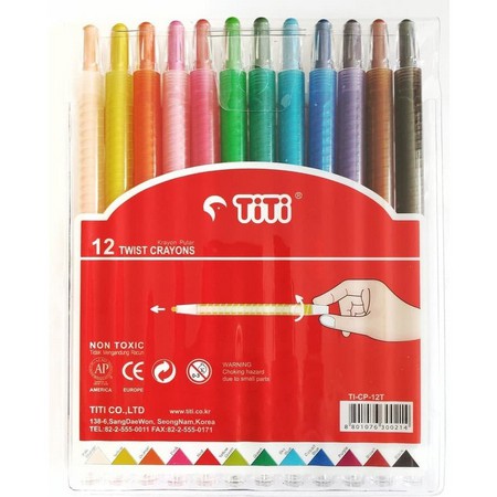 TITI CRAYON PUTAR / CRAYONS PUTAR TITI / TWIST CRAYONS 12 / 24 WARNA