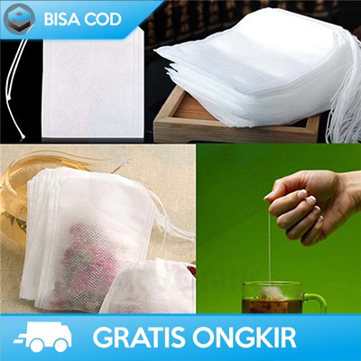 KANTONG TEH CELUP KOSONG TEA BAG KERTAS FILTER SARINGAN TEH 100 PCS