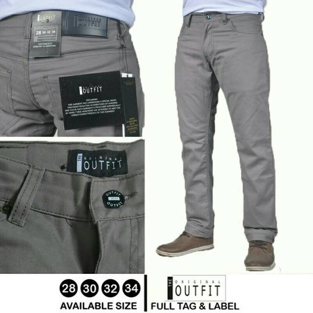 Celana pria the original outfit keren buat nongkrong ngator model slimfit