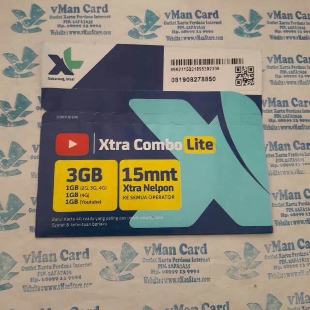 KARTU XL COMBO Lite 3GB 24 JAM (1GB + 1GB + 1GB )