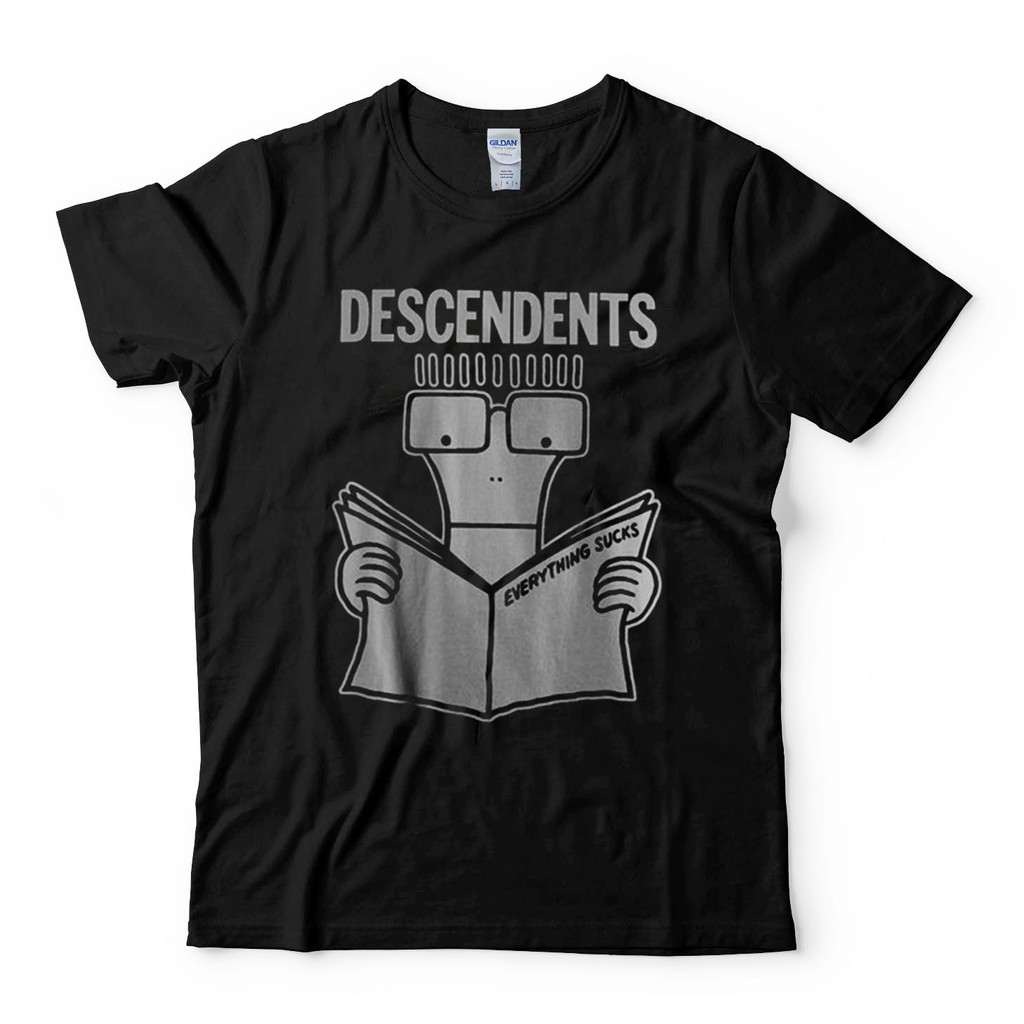 DESCENDENT "EVERYTHING SUCK" BLACK T SHIRT -KAOS BAND MUSIK POP PUNK