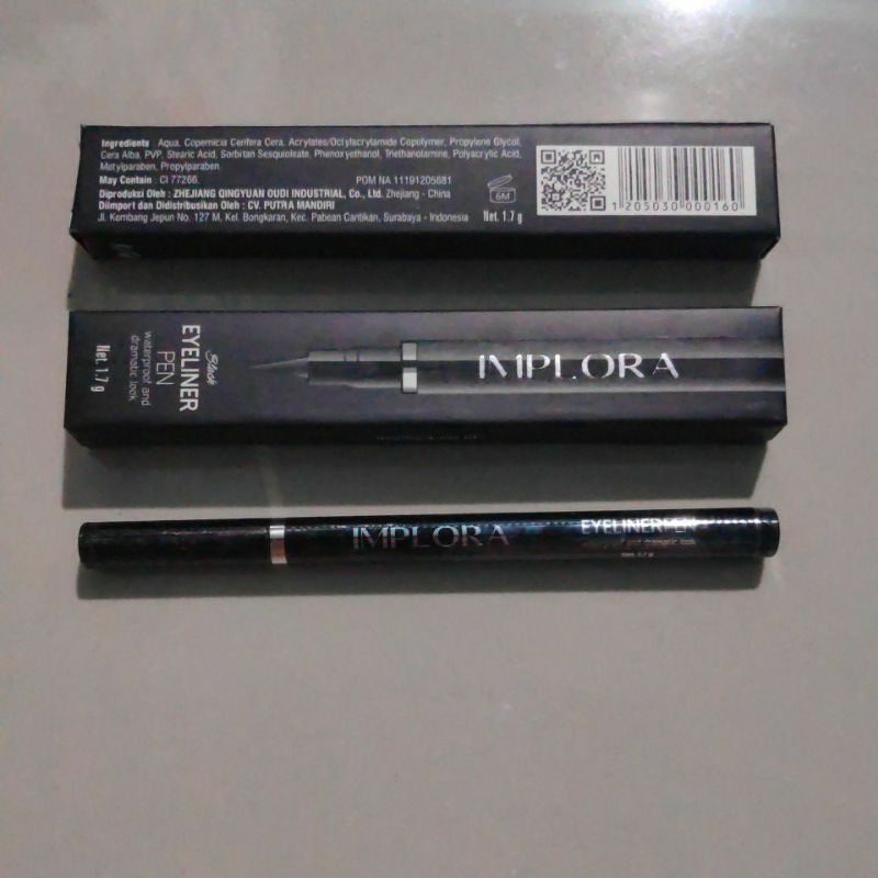 Implora Eyeliner Black pen pensil waterproof &amp; Dramatic look hitam Tahan Air kecantikan cantik kosmetik cosmetic make up mata