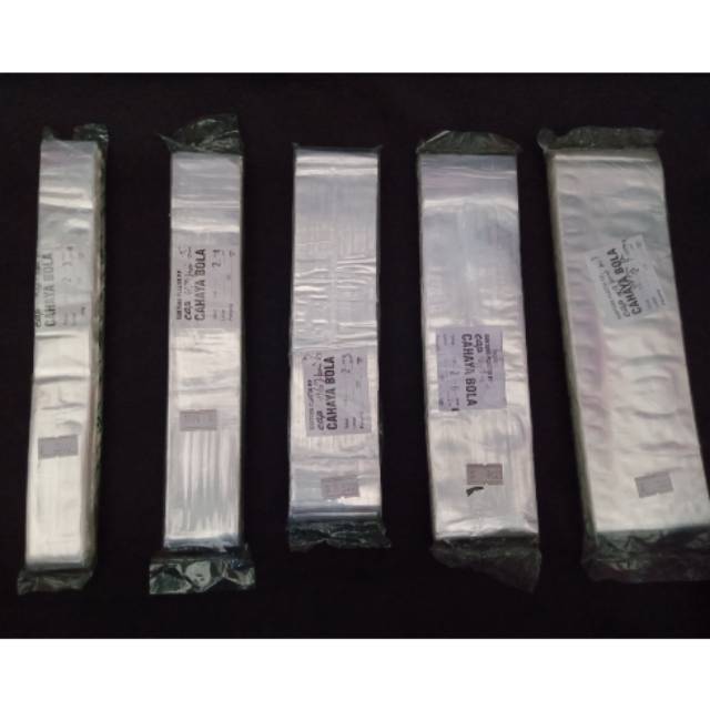 Plastik PP Roll Tebal 0.2 micron lebar 3 cm - 7 cm (merk Cahaya Bola)