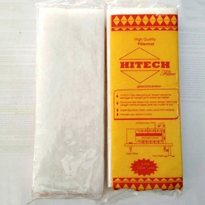 Kapas HITECH Kuning 1 Lapis - HI TECH Busa TEBAL Filter Kolam Aquarium