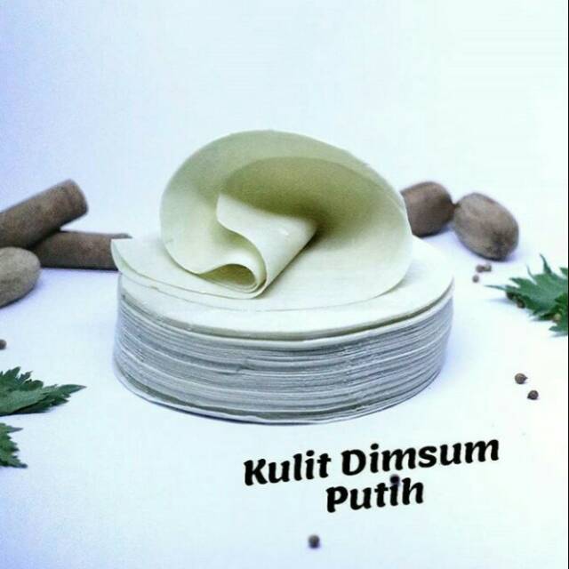 Kulit Dimsum Isi 25 Lembar Kulit Gyoza Kulit Pangsit Kulit Hakau Bulat 8cm Warna Putih