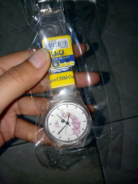 Jam Tangan Custom Qnq Transparan / Jam Tangan Jelly Bening