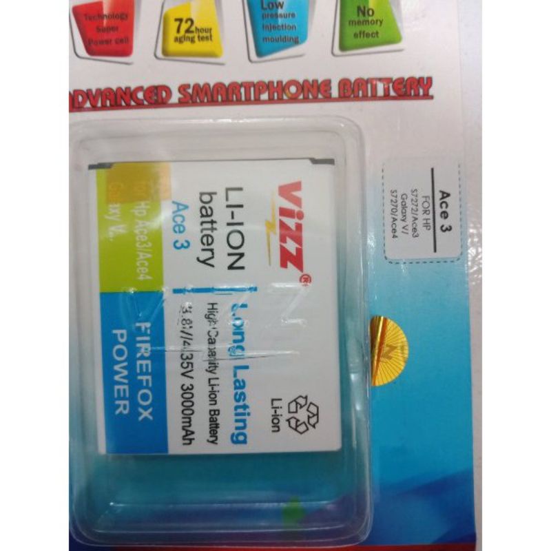 Baterai Vizz Samsung Galaxy Ace3 Ace4 Galaxy V Galaxy Vplus S7272 Ori