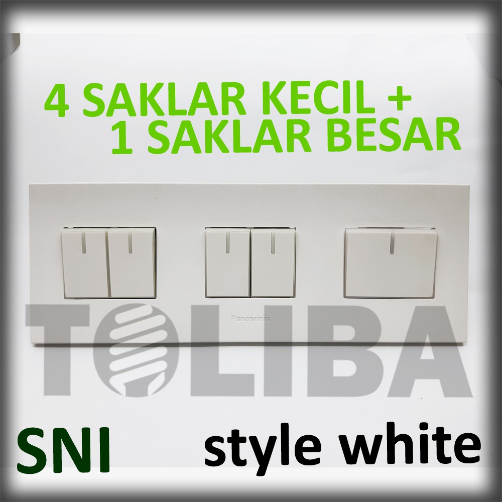 saklar seri + saklar seri + saklar engkel besar minimalis style white inbow panasonic / 5 Saklar SNI