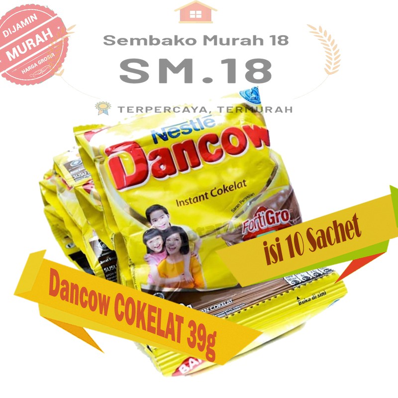 DANCOW SACHET 39 GR X 10 SACHET RASA COKLAT - SUSU BUBUK ...