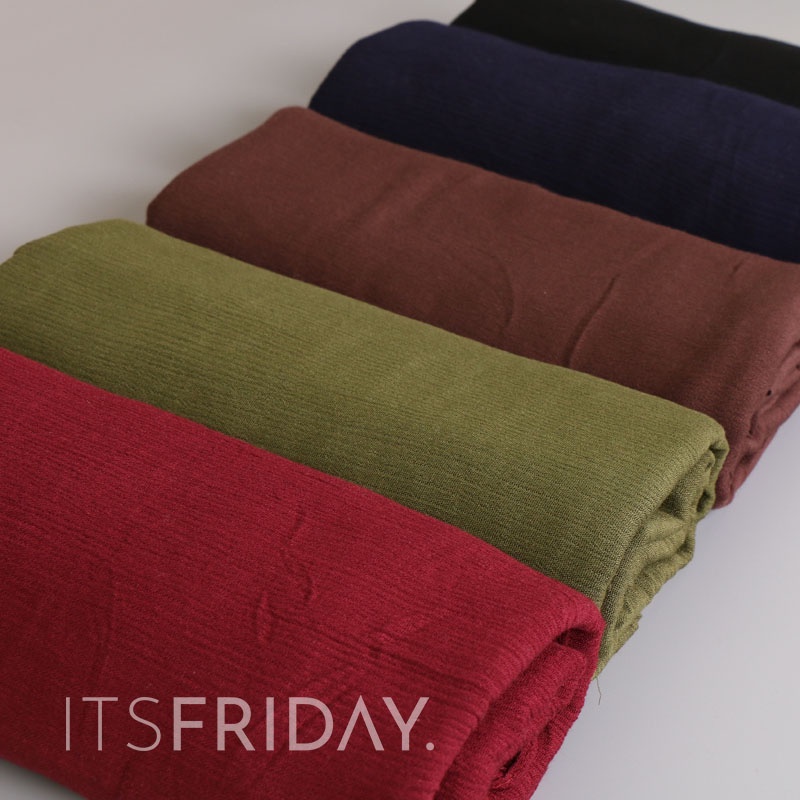 ITSFRIDAY Pashmina Premium Keera / Scarf / Syal / Shawl / Pasmina / Hijab Import Polos Plain Texture