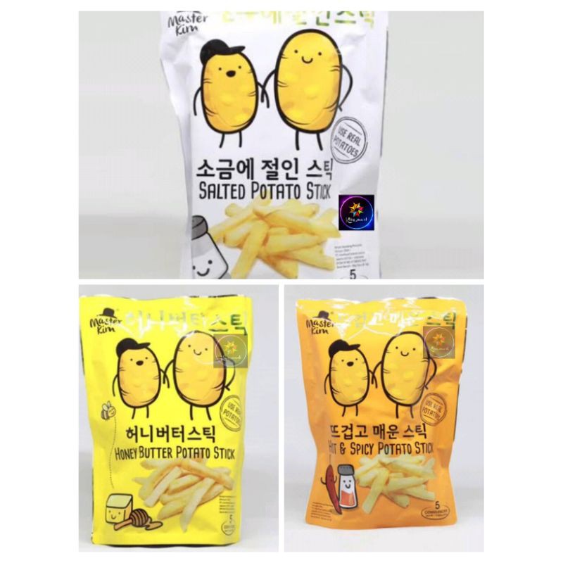 

Master Kim Honey Butter/Hot& Spicy/Salted Potato Stick 80Gr/Snack Import
