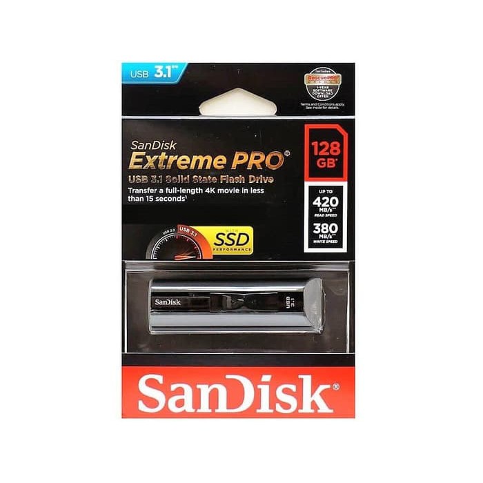 SANDISK 128GB  FLASHDISK EXTREME PRO 128GB USB 3.1 CZ880