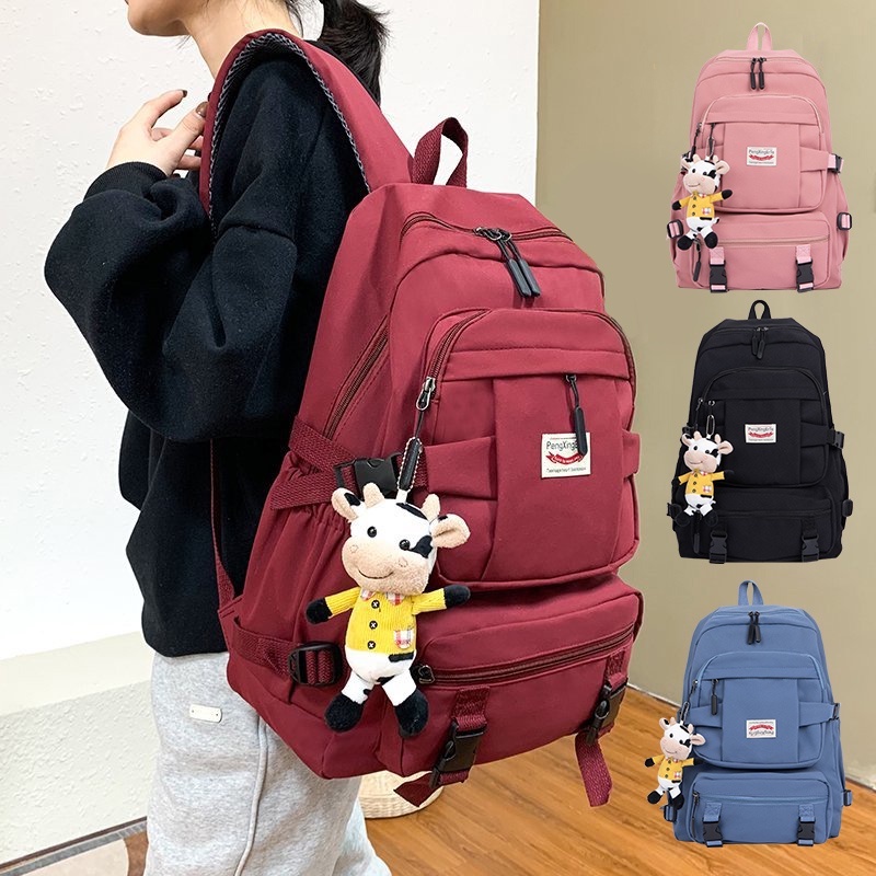 【COD】Tas ransel wanita tas pria Ransel sekolah tas laptop Paket berkapasitas besar tas wanita