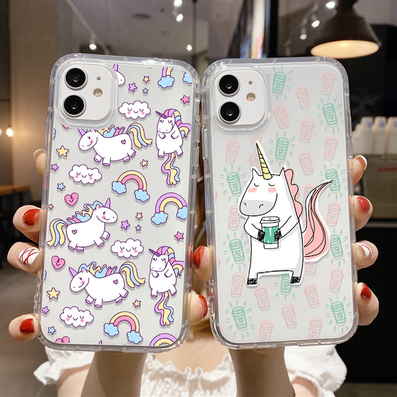 REALME Case Motif Kartun Unicorn Untuk OPPO A74 A54 A94 A93 A57 A59 A8 A83 A9 F1S A39 A15 A15S A53 A32 A33 S A37 A35 A16 A16S A54S A52 A7 2020 A7