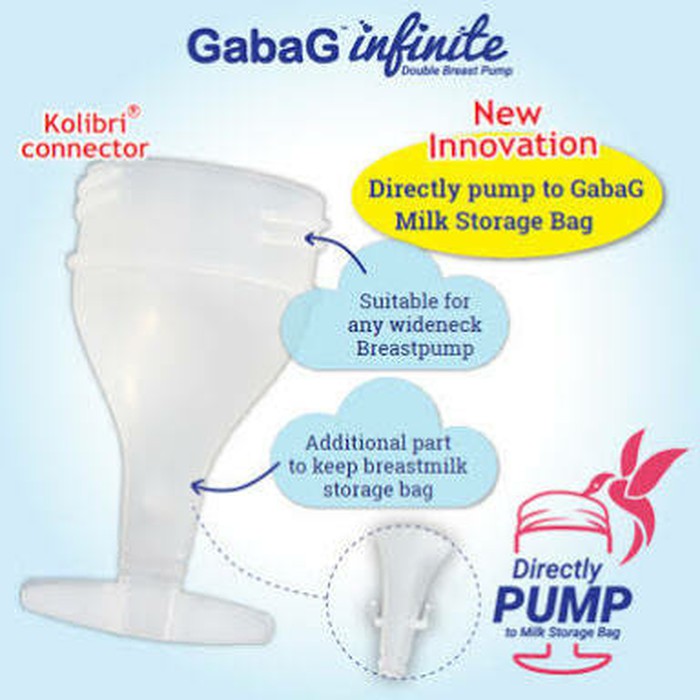 GabaG Kolibri Breast Pump Connector Spare Part Konektor Pompa dan Kantong ASI