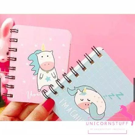 

Notebook Buku Tulis Unicorn Spiral Kado Anak Perempuan Catatan Pink