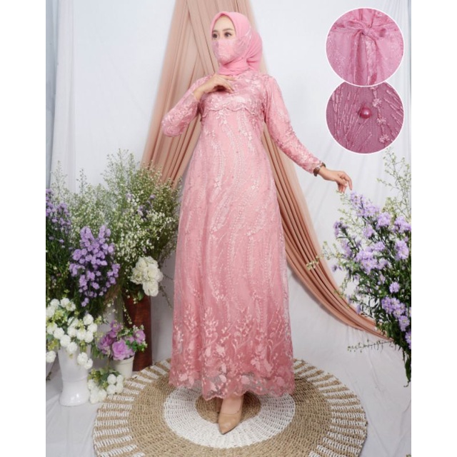 BAJU KEBAYA MODERN~GAMIS KEBAYA TULLE MUTIARA~KEBAYA KONDANGAN~KEBAYA WISUDA~KEBAYA TERBARU