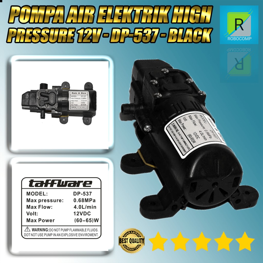 Alat Pompa Air Elektrik High Pressure Pump 12V 72W 130PSI - DP-538