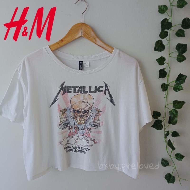 preloved tshirt H&m metalica