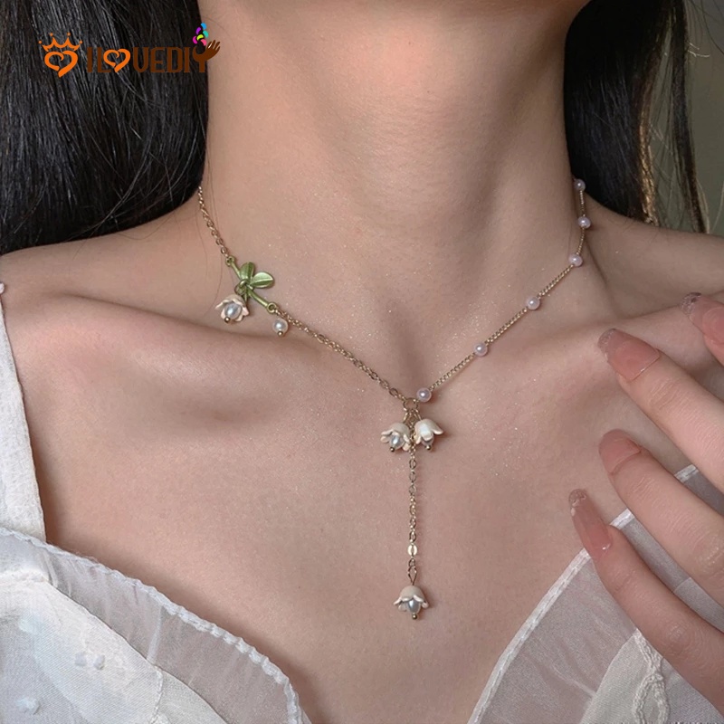 Set Perhiasan Kalung Gelang Anting Mutiara Putih Untuk Hadiah Wanita