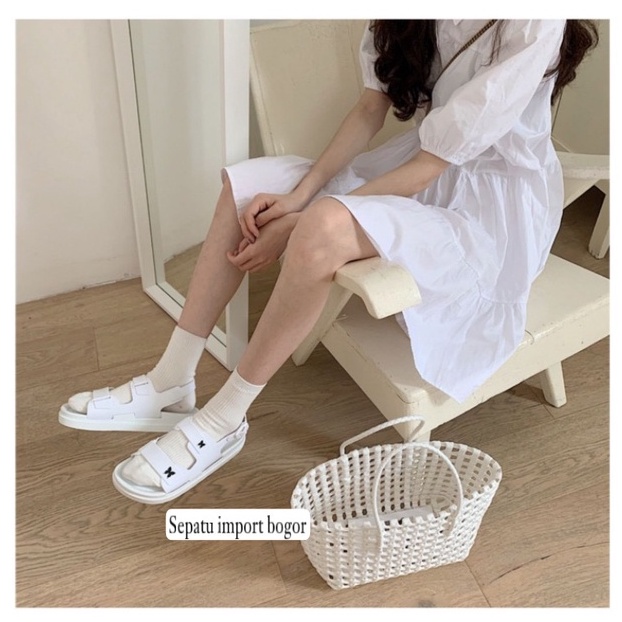 Sandal Tali Jelly LXX Butterfly Import L1978 / Sandal jelly wanita import korea / Sandal karet rumah murah terbaru / Bahan EVP super lembut Sandal bawah tebal yang dapat dipakai