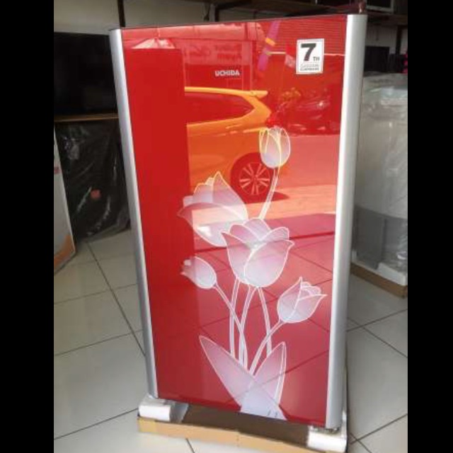 Kulkas 1 pintu Maspion Uchida kaca lemari es URG168LTG