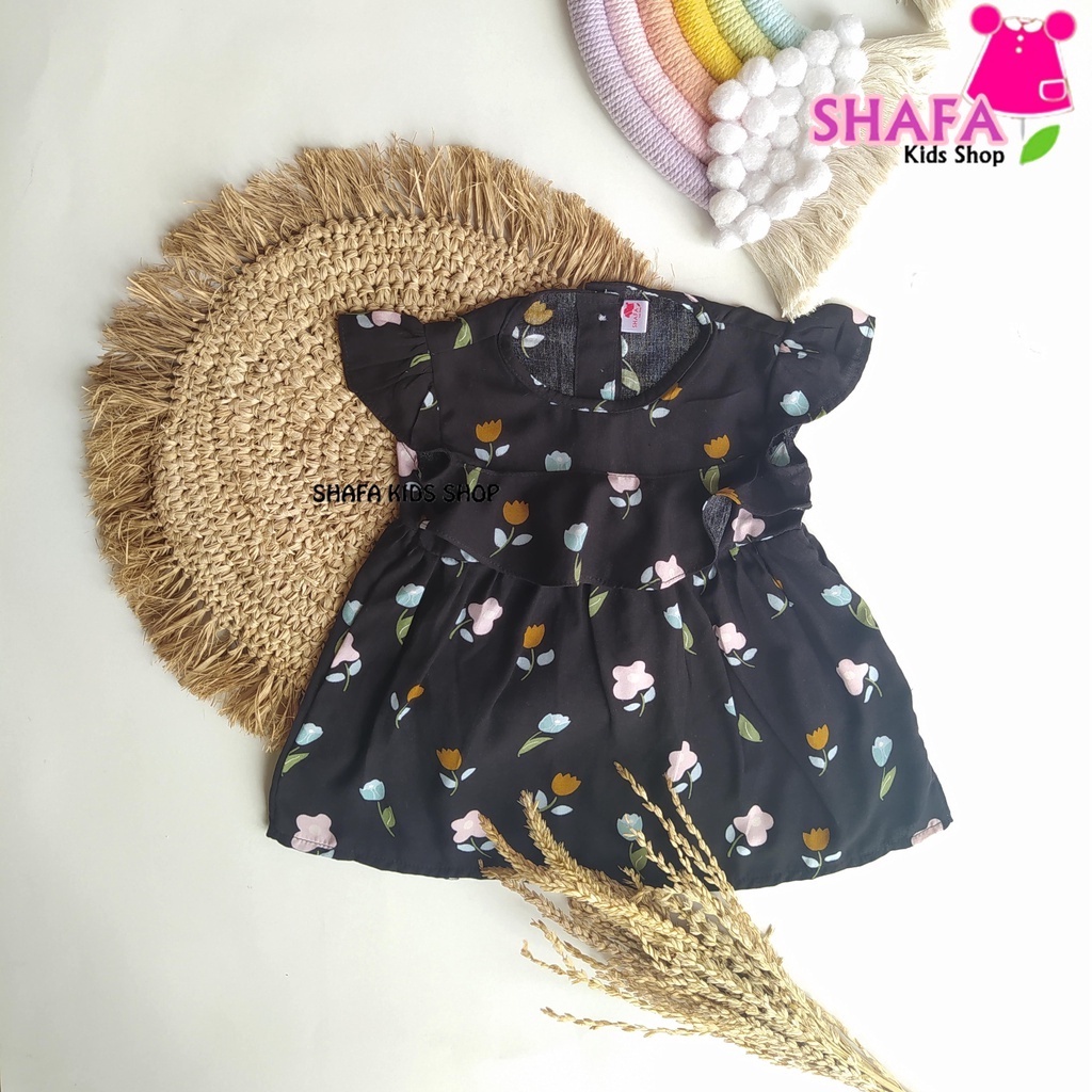 DRESS ANAK BAYI PEREMPUAN USIA 3 BULAN - 18 BULAN / BAJU PAKAIAN ANAK BAYI PEREMPUAN / NEWBORN / RAYON VISCOSE-XS0020