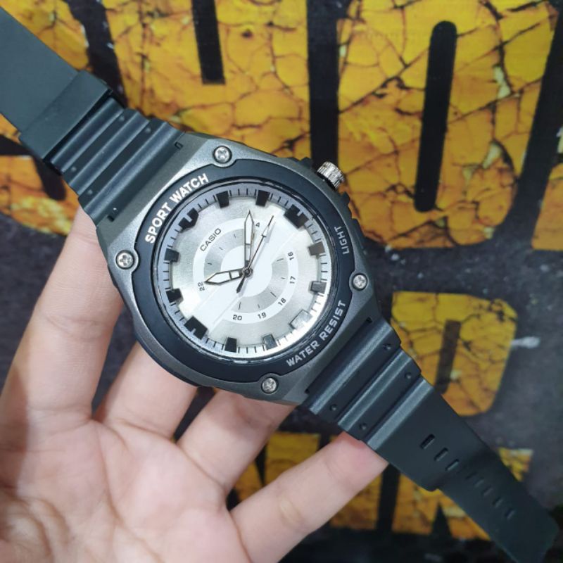 Jam tangan pria casio Sport D20 analog karet murah