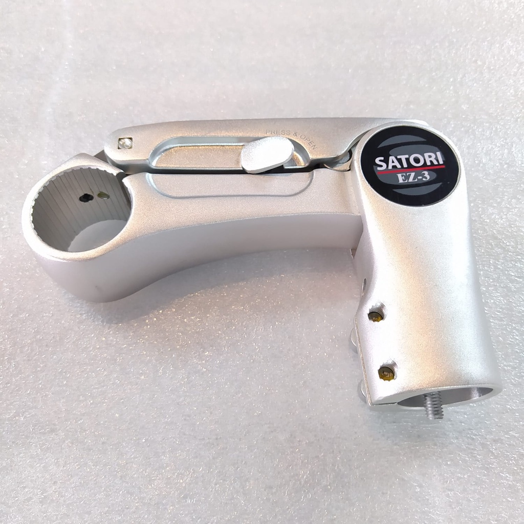 Peninggi Stang Stem Riser Adjustable SATORI EZ 3 Silver Bisa Atur Kemiringan Stang Sepeda MTB Tourin