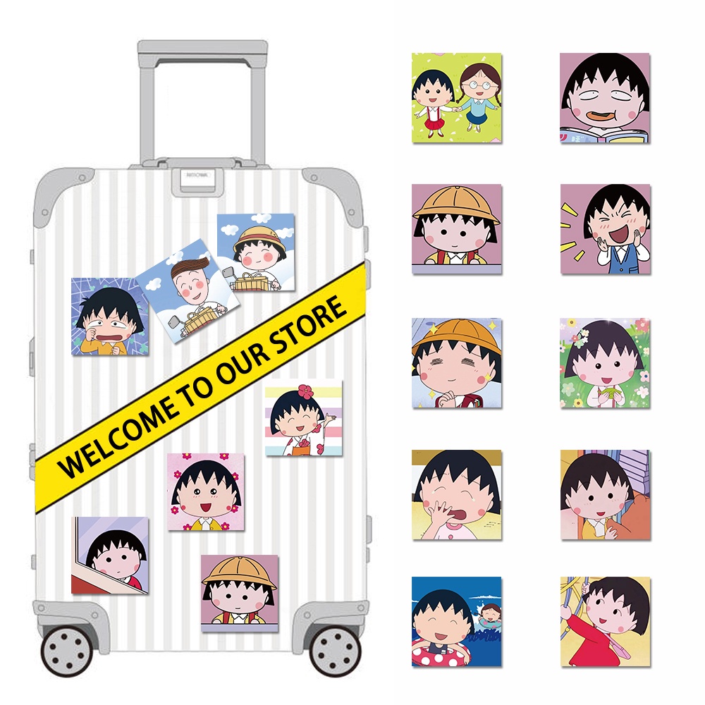 50pcs Stiker Motif Kartun Cherry Kecil Lucu Anti Air Untuk Dekorasi Laptop / Cup Air