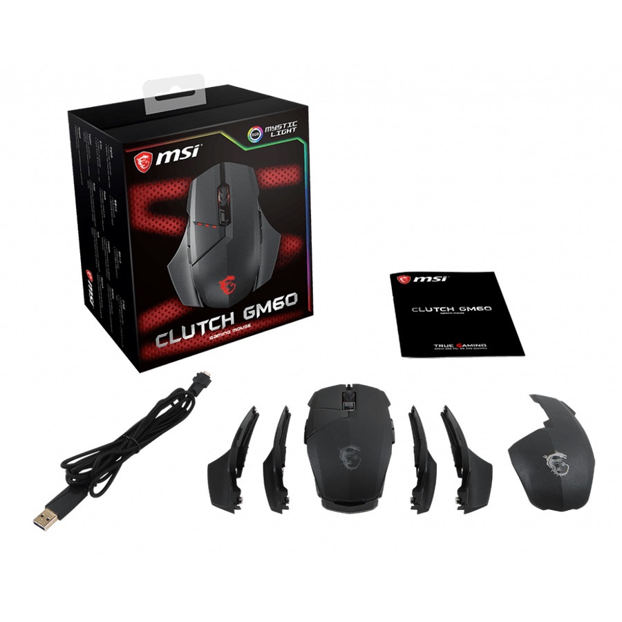 MSI CLUTCH GM60 RGB Wired Optical Gaming Mouse