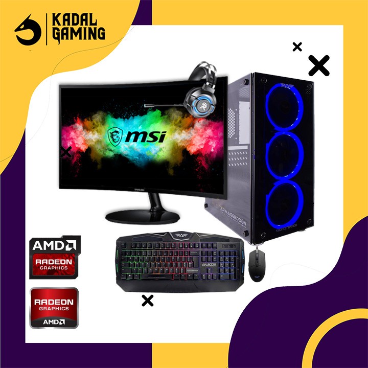 PC AMD A8 9600 VGA 2GB VRAM 8GB RAM Gaming Design Rakitan Komputer