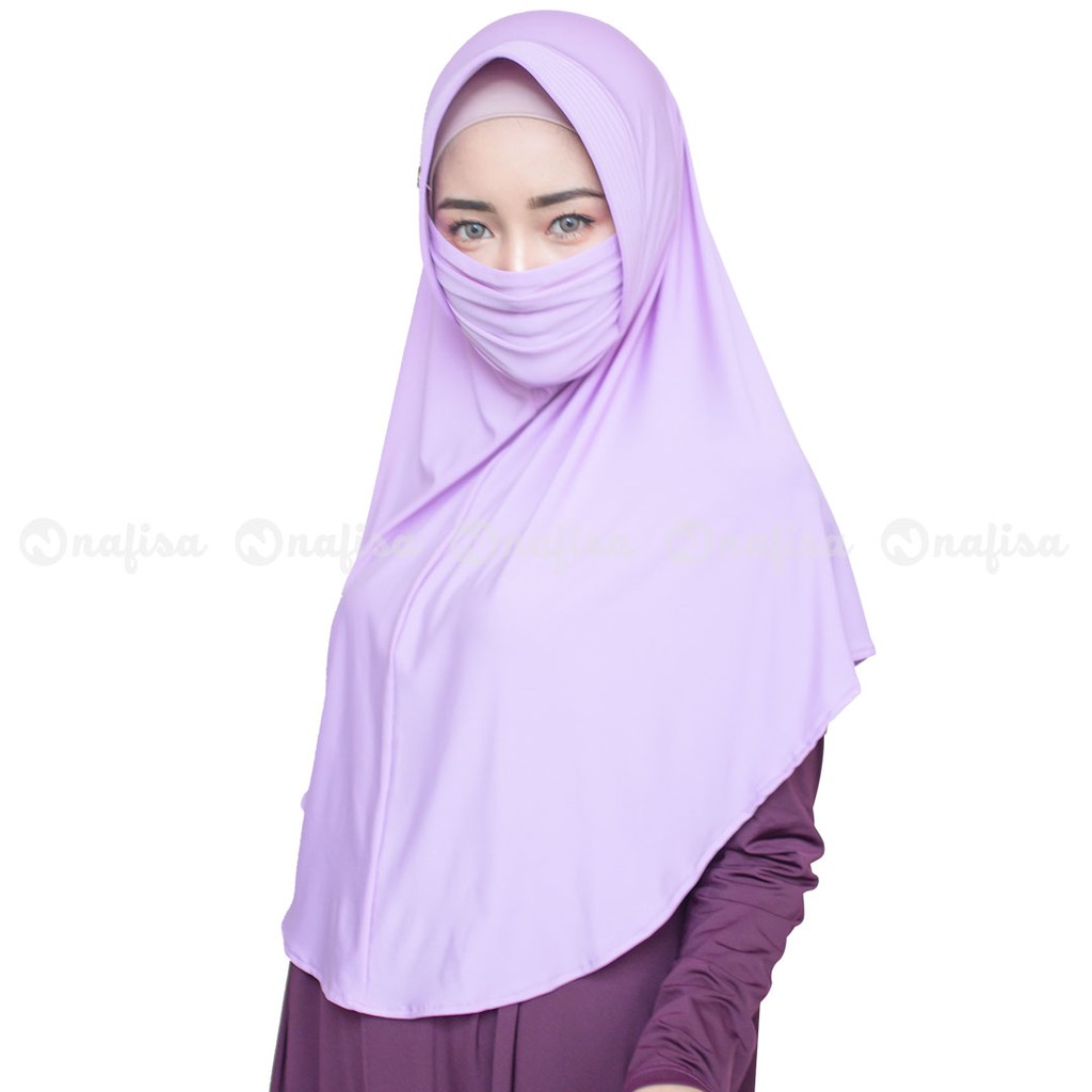 Jilbab Nafisa Fritania/Hijab Masker Instan/Kerudung Anti debu