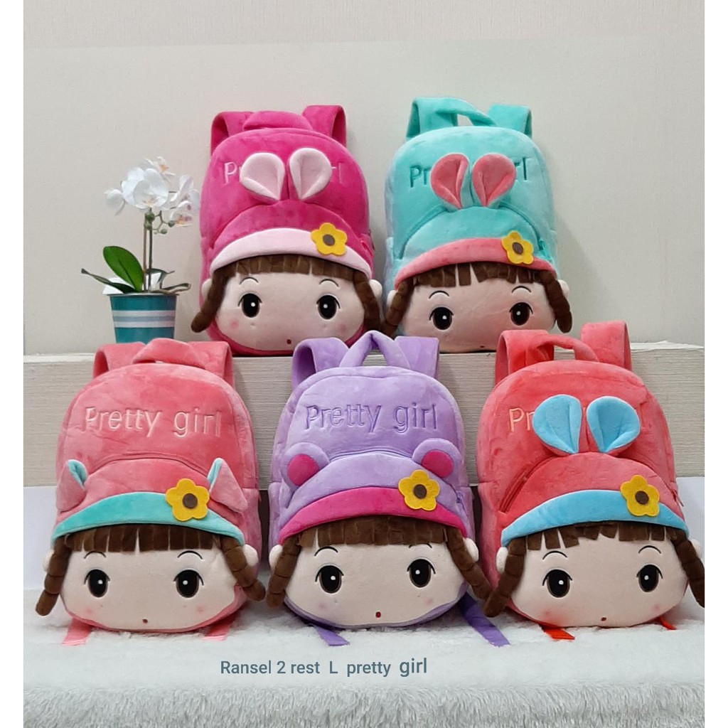 Tas Ransel Anak Cewek Pretty Girl 2Rest L/Backpack Anak Sekolah SD TK/Tas Karakter