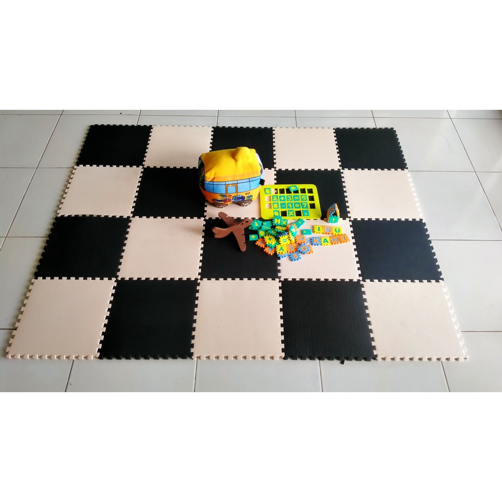 Termurah Eva Matras Polos mix 2 warna - Matras Puzzle Tikar Lantai Playmat mix 2 warna 30x30x1cm