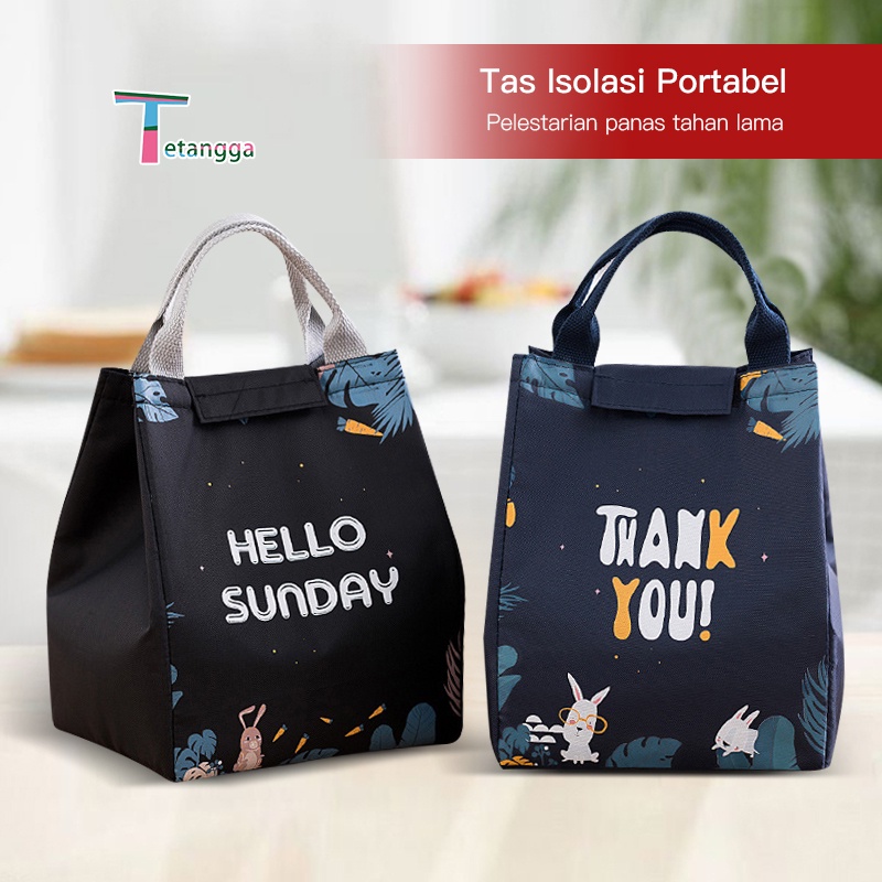 Tas Kotak Makan Portabel / Tas Isolasi Aluminium Foil Pelestarian Panas Dan Dingin / Tas Piknik Outdoor | LUNCH BAG | TAS BEKAL SERBAGUNA