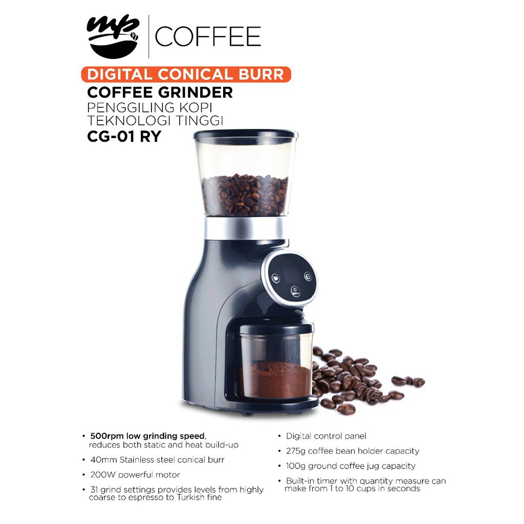 Coffee Grinder Mayaka Premium CG-01 RY Conical Burr grinder