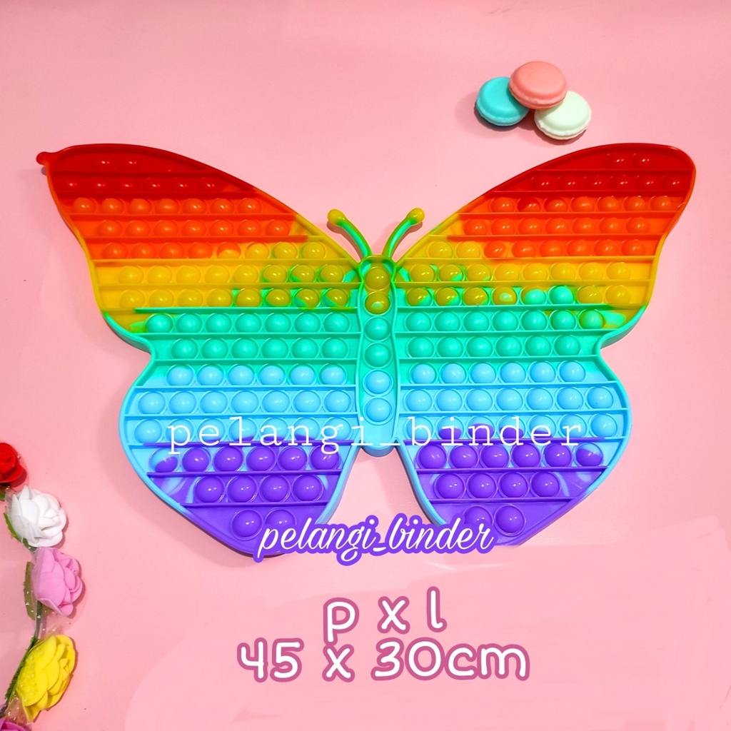 Pop it jumbo ice cream/ kupu-kupu/dinosaurus-Kupu jumbo L