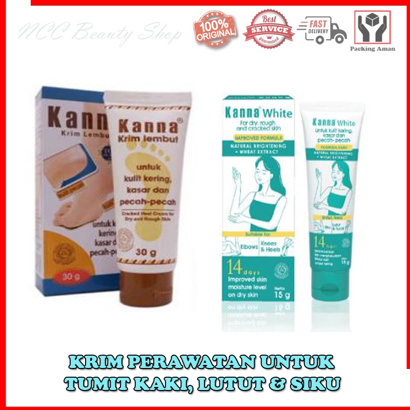 * NCC * Kanna Soft Cream Krim Kaki Kana White Foot Cream Untuk Perawatan Tumit Kaki Pecah dan Kulit Sehat