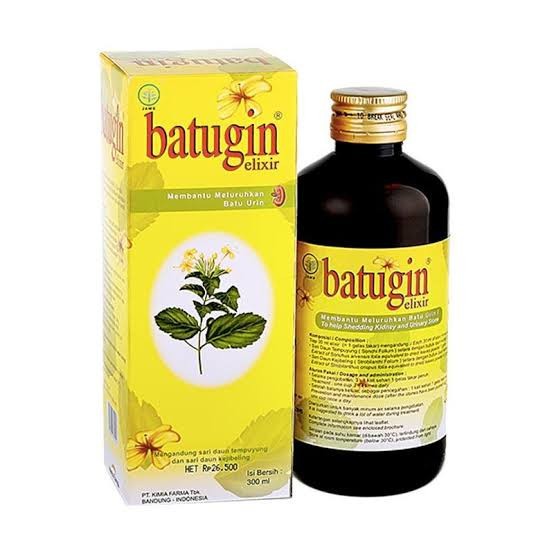 BATUGIN ELIXIR BOTOL 120 ML DAN 300ML BATU GINJAL HERBAL