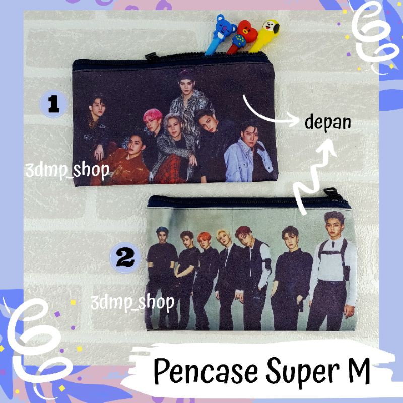 Pencase Tempat Kotak Pensil Super M kpop