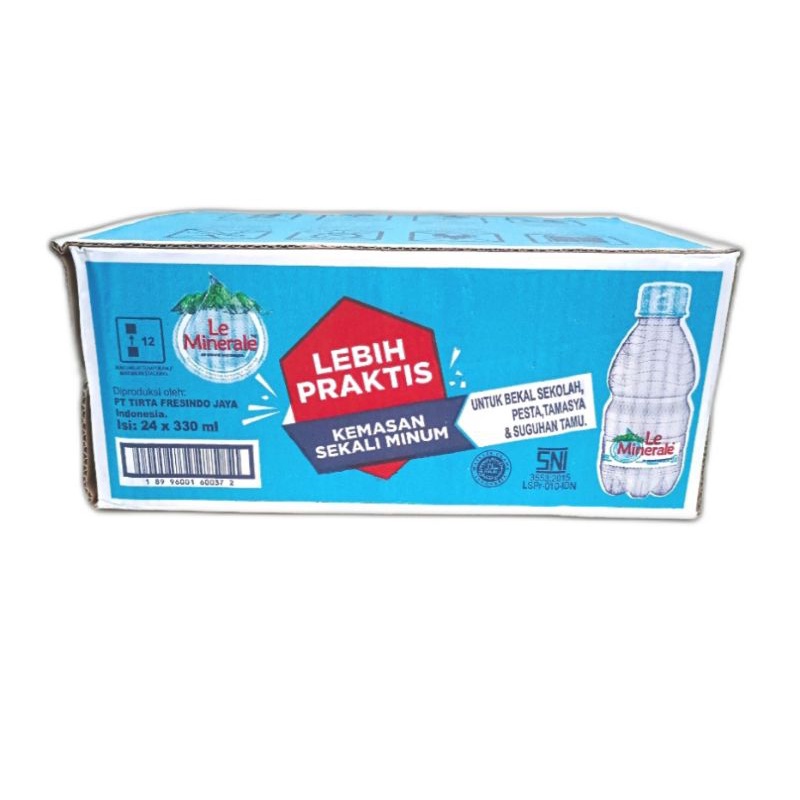 

LE MINERALE 330 ML 330ML 1 DUS ISI 24 BOTOL / AIR MINUM LEMINERALE 330ML DUS KARTONAN