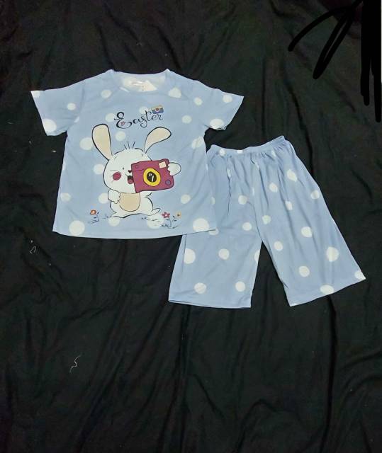 Stelan Baju tidur wanita import piyama gambar lucu imut Ken-616