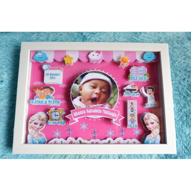 Frame Biodata Bayi 3D