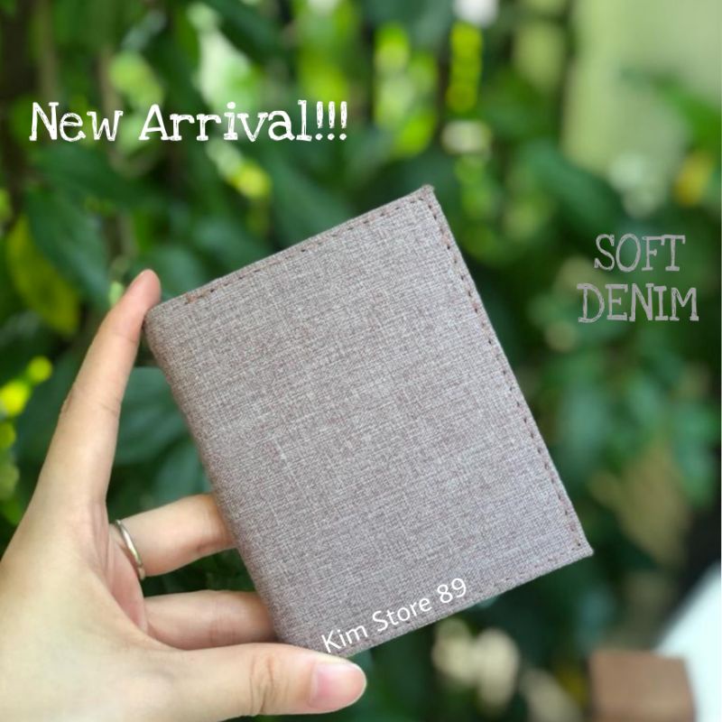 Dompet Kartu Card Holder Pria Wanita - SOFT BROWN DENIM